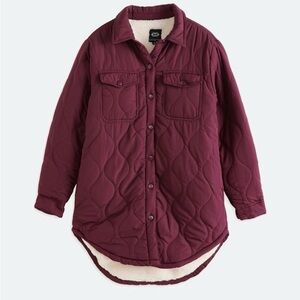 Boom Boom Jeans Regine Quilted Burgundy Shacket